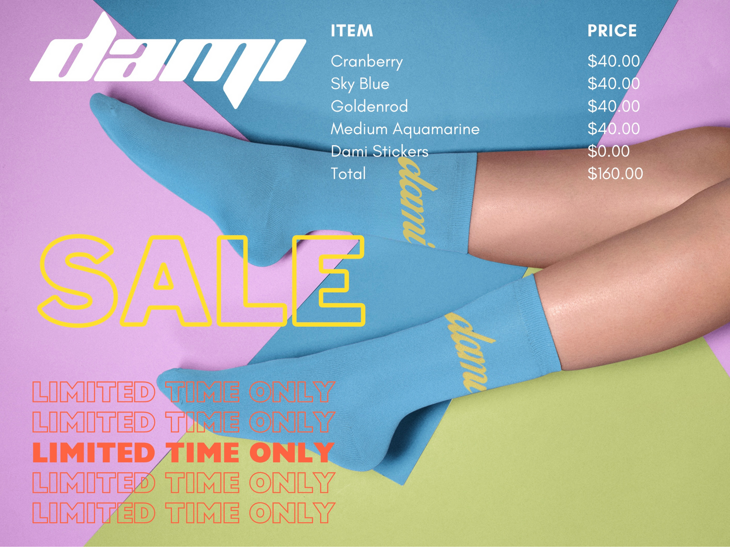 "Vibrant Vistas: Dami's Colorful Socks